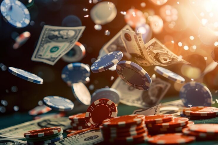 Live dealer blackjack table with multi-camera feed
